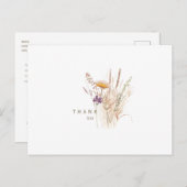 Eenvoudige Herfst bloemenbegrafenis Dank u Briefkaart (Voorkant / Achterkant)