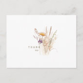 Eenvoudige Herfst bloemenbegrafenis Dank u Briefkaart (Voorkant)