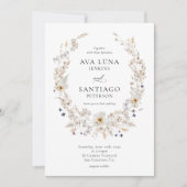 Eenvoudige Herfst Botanical Wedding Foto Uitnodigi Kaart (Voorkant)