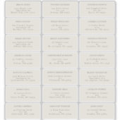 Eenvoudige Herfst Cream Bruiloft Gast Adres Label (Voorkant)