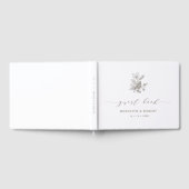 Eenvoudige Herfst eikels & Pinecone Script Wedding Gastenboek (Volledig)