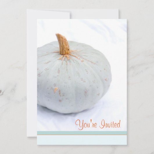 Eenvoudige Herfst Event Pumpkin Modern Invitation Kaart (Voorkant)