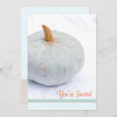 Eenvoudige Herfst Event Pumpkin Modern Invitation Kaart (Voorkant / Achterkant)