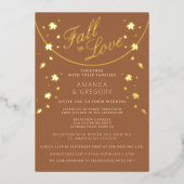 Eenvoudige Herfst Foilage Wedding Folie Uitnodiging (Voorkant)