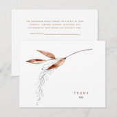 Eenvoudige Herfst Foliage begrafenis Dank u Naam D Bedankkaart (Voorkant / Achterkant)