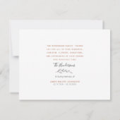 Eenvoudige Herfst Foliage Funeral - Dank u naam en Bedankkaart (Achterkant)