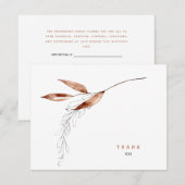 Eenvoudige Herfst gebladerte begrafenis specifieke Bedankkaart (Voorkant / Achterkant)