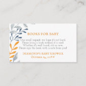 Eenvoudige herfst gebladerte boeken voor Baby Informatiekaartje (Voorkant)