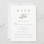 Eenvoudige Herfst Greenery Elegant Script Wedding (Voorkant)