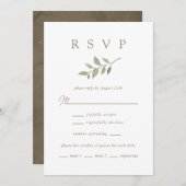 Eenvoudige Herfst Greenery Elegant Script Wedding (Voorkant / Achterkant)