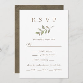 Eenvoudige Herfst Greenery Elegant Script Wedding 