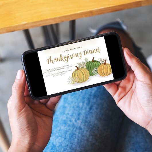 Eenvoudige Herfst herfst bladeren pompoen Thanksgi Kaart