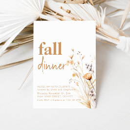 Eenvoudige Herfst Herfst Dinner Party Uitnodiging