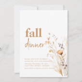 Eenvoudige Herfst Herfst Dinner Party Uitnodiging (Voorkant)