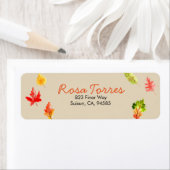 Eenvoudige herfst herfst laat adres retour label (Insitu)