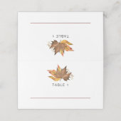 Eenvoudige Herfst herfst laat buitenbruiloft over Plaatskaartje (Buitenkant ongevouwen)