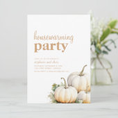 Eenvoudige Herfst Housewarming Party Invite Kaart (Staand voorkant)