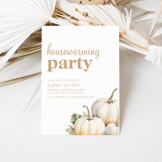 Eenvoudige Herfst Housewarming Party Invite Kaart