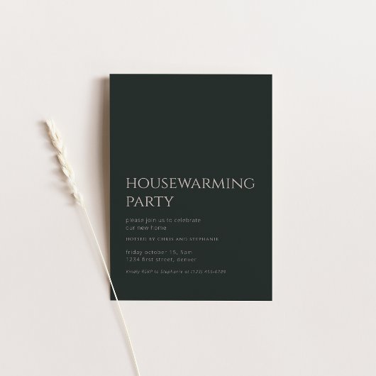 Eenvoudige Herfst Housewarming Party Kaart