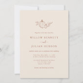 Eenvoudige herfst huwelijksuitnodiging kaart (Voorkant)