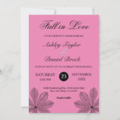 Eenvoudige Herfst in Liefde Blush Roze Boho Herfst Kaart (Voorkant)