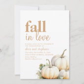 Eenvoudige Herfst in Liefde Verlovingsfeest Uitnod Kaart (Voorkant)