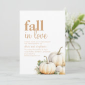 Eenvoudige Herfst in Liefde Verlovingsfeest Uitnod Kaart (Staand voorkant)