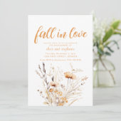 Eenvoudige Herfst in Liefde Verlovingsfeest Uitnod Kaart (Staand voorkant)