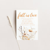 Eenvoudige Herfst in Liefde Verlovingsfeest Uitnod Kaart