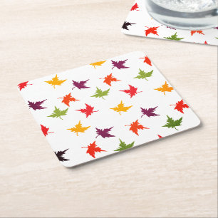 Eenvoudige herfst Kleurrijke bladeren Herfstblad Kartonnen Onderzetters