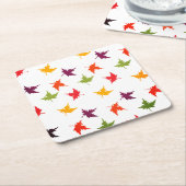 Eenvoudige Herfst kleurrijke bladeren in de herfst Kartonnen Onderzetters (Schuin)