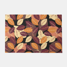 Eenvoudige herfst laat donker deurmat