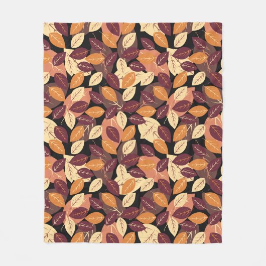 Eenvoudige herfst laat donker fleece deken (Voorkant)