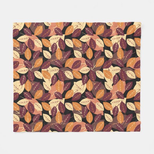 Eenvoudige herfst laat donker fleece deken (Voorkant (Horizontaal))