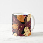 Eenvoudige herfst laat donker koffiemok (Voorkant rechts)