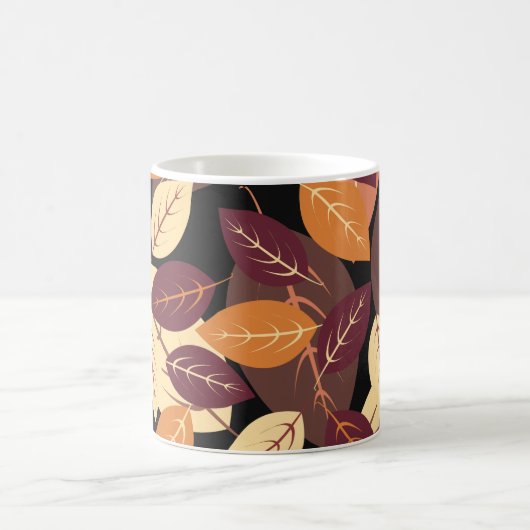Eenvoudige herfst laat donker koffiemok (Center)