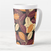 Eenvoudige herfst laat donker latte mok (Rechterhoek)