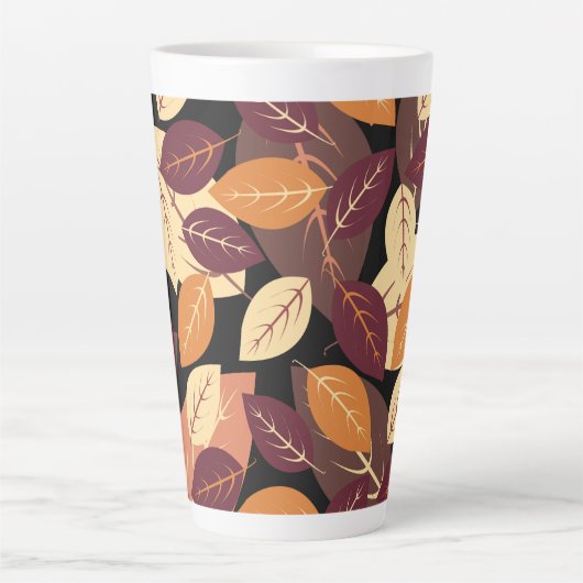 Eenvoudige herfst laat donker latte mok (Voorkant)
