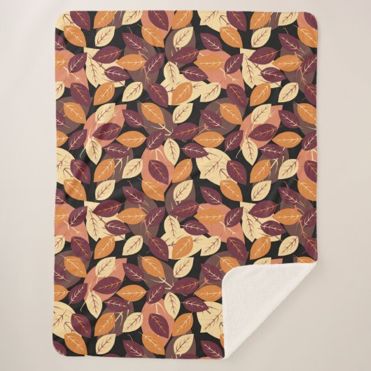 Eenvoudige herfst laat donker sherpa deken (Voorkant)