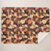 Eenvoudige herfst laat donker sherpa deken (Voorkant (horizontaal))