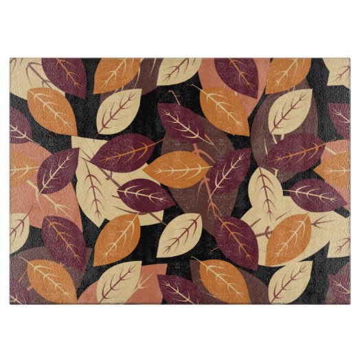 Eenvoudige herfst laat donker snijplank (Voorkant)