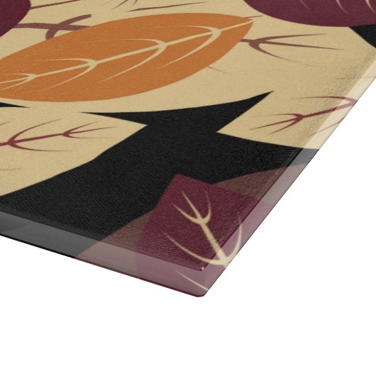 Eenvoudige herfst laat donker snijplank (Hoek)