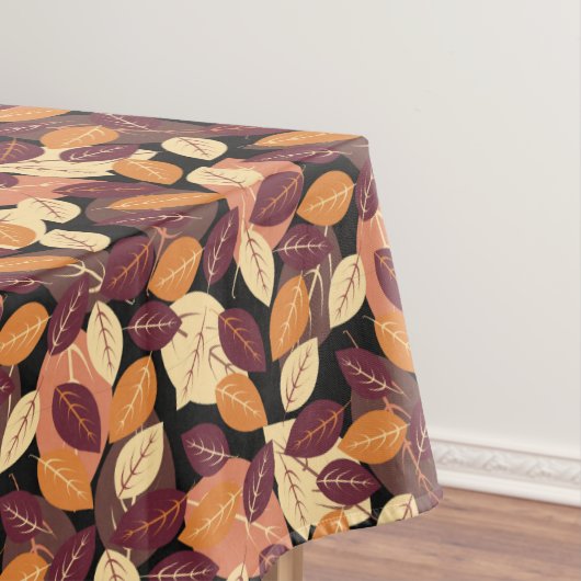 Eenvoudige herfst laat donker tafelkleed (Voorbeeld)
