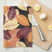 Eenvoudige herfst laat donker theedoek (Quarter Fold)