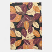 Eenvoudige herfst laat donker theedoek (Verticaal)