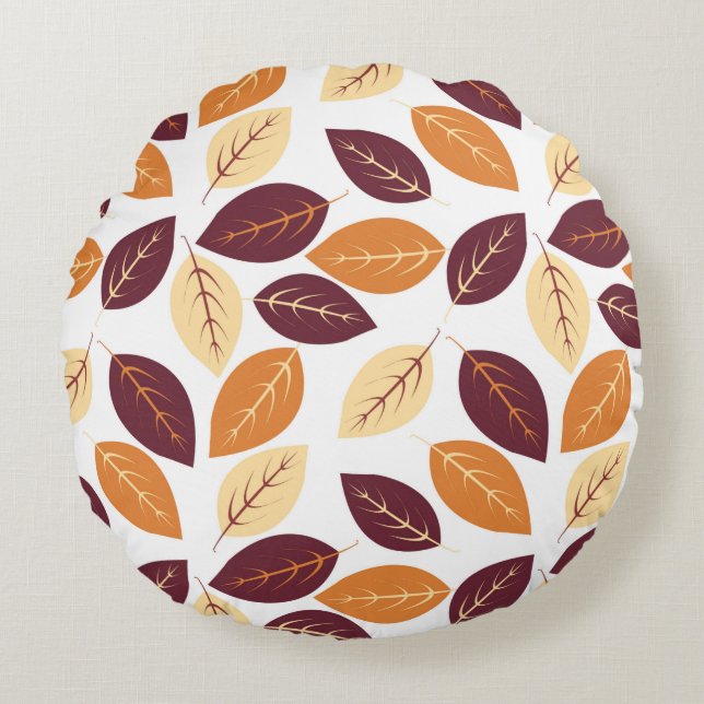 Eenvoudige herfst leest ronde Pillow Rond Kussen (Voorkant)
