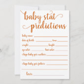 Eenvoudige Herfst | Oranje Keepsake-Kaart Kaart (Voorkant)