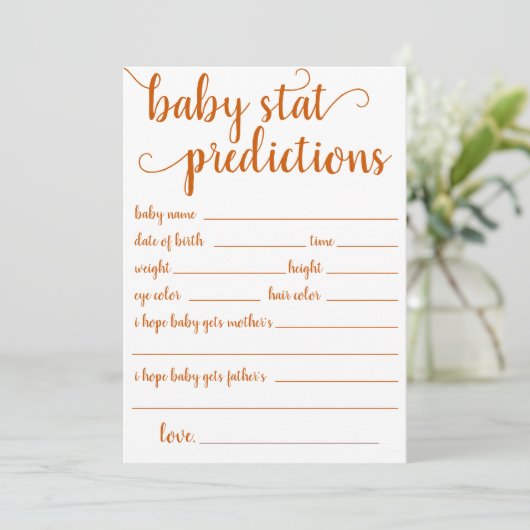 Eenvoudige Herfst | Oranje Keepsake-Kaart Kaart (Staand voorkant)