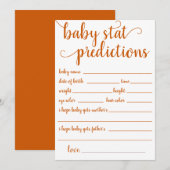 Eenvoudige Herfst | Oranje Keepsake-Kaart Kaart (Voorkant / Achterkant)