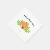 Eenvoudige Herfst pompoen Friendsgiving Diner Servet (Hoek)